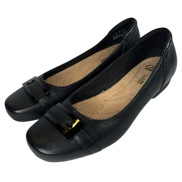 Clarks Shoes - Clark’s Women’s Blanche West Leather Flats Size 7.5